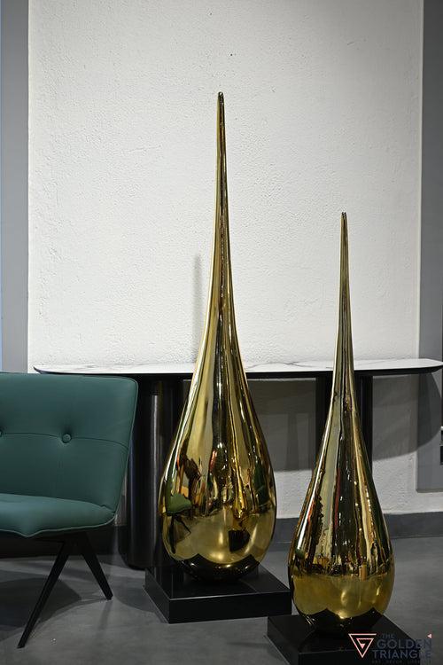 Dazzle Drop 5.5 Ft Sculpture - Metallic Gold