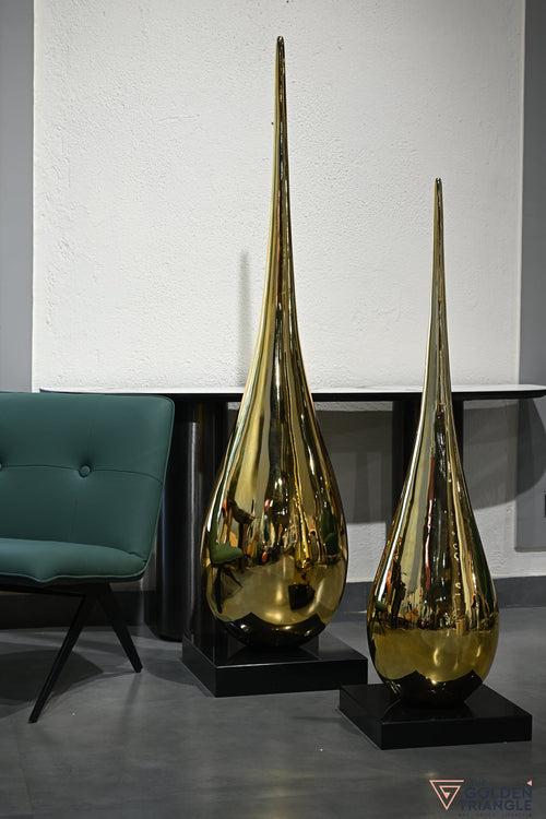 Dazzle Drop 4 Ft Sculpture - Metallic Gold