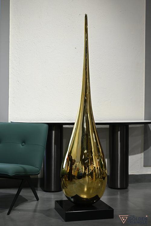 Dazzle Drop 5.5 Ft Sculpture - Metallic Gold