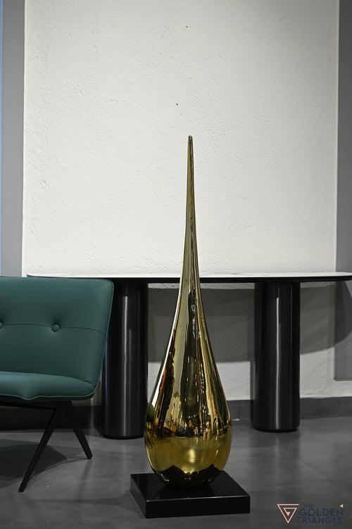 Dazzle Drop 4 Ft Sculpture - Metallic Gold