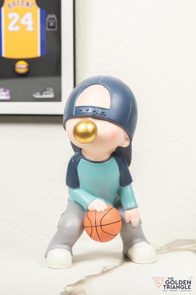 Scout - Child playing Basketball artefact - Blue