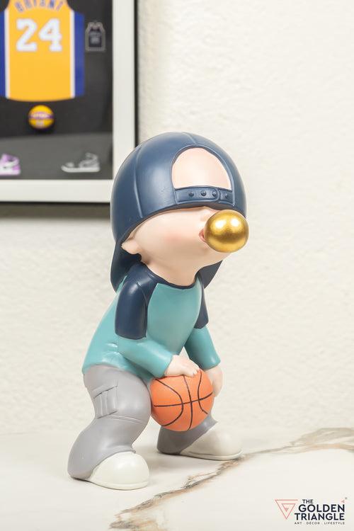 Scout - Child playing Basketball artefact - Blue