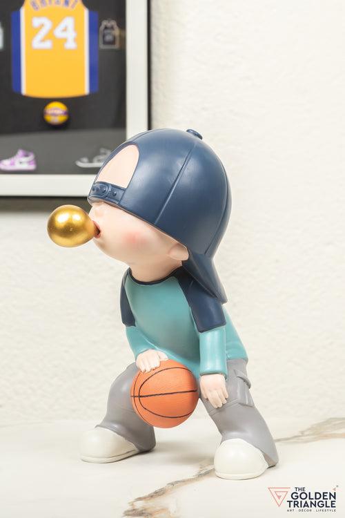 Scout - Child playing Basketball artefact - Blue