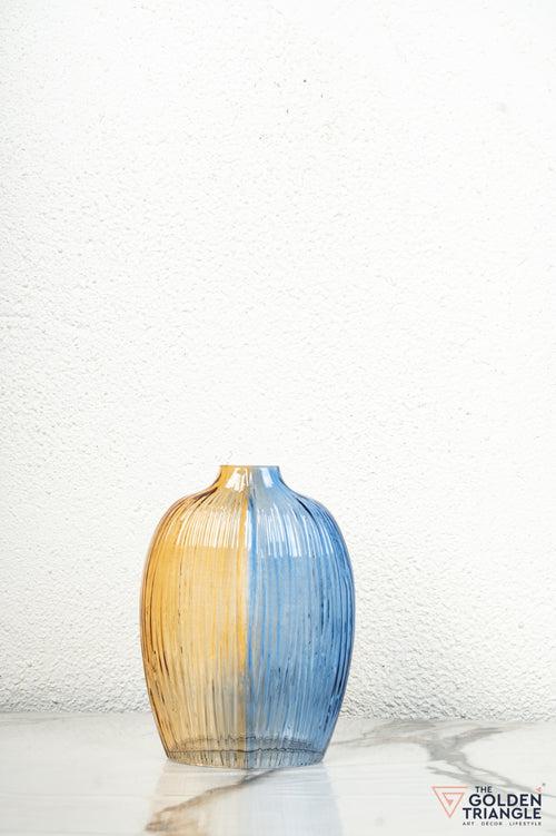 Utopia Glass Vase - Amber & Blue (Tall)