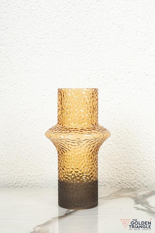 Wisteria Amber Glass Vase - Amber