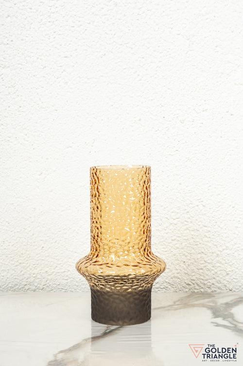 Wisteria Amber Glass Vase - Amber