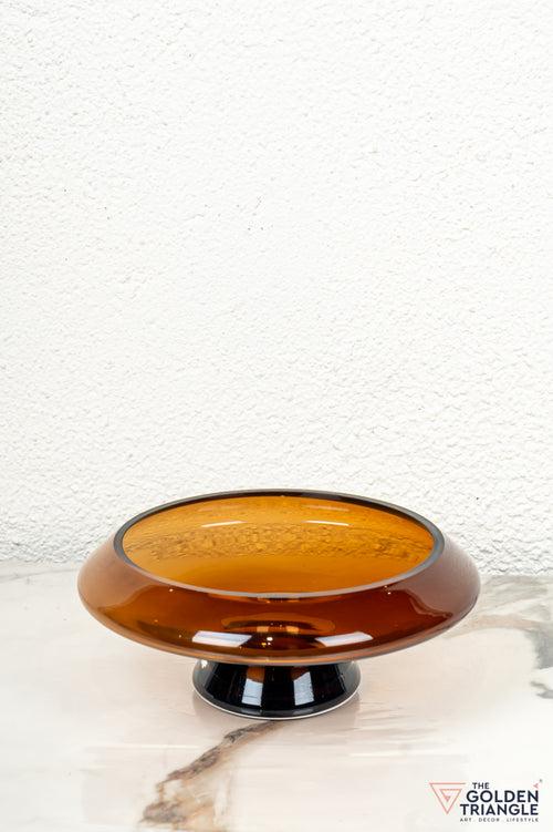 Nebula Glass Bowl - Amber