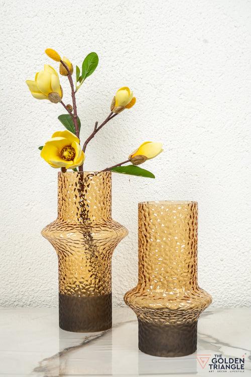 Wisteria Amber Glass Vase - Amber