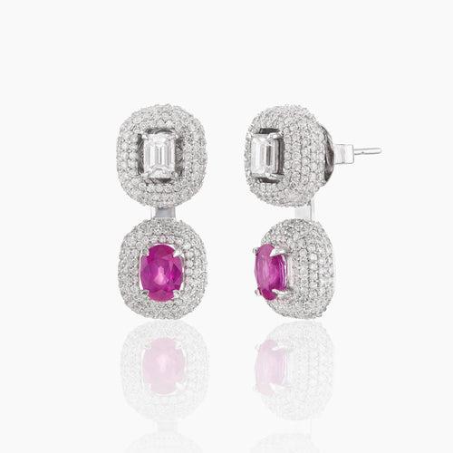 Aria Ruby and Diamond Earrings