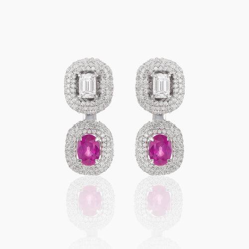 Aria Ruby and Diamond Earrings