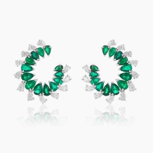 Eleanor Diamond and Emerald Studs