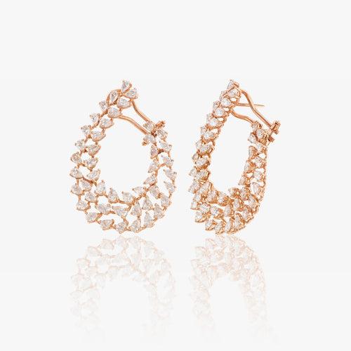 Lara Diamond Foliage Earrings