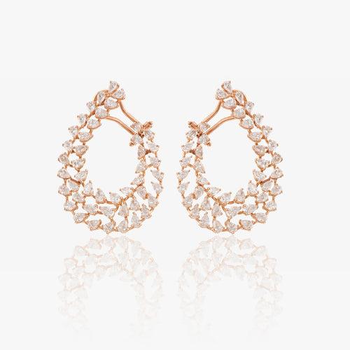 Lara Diamond Foliage Earrings