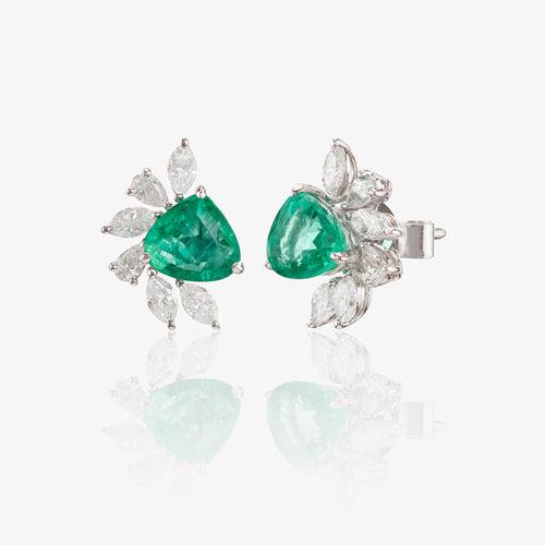 Nile Diamond and Emerald Studs