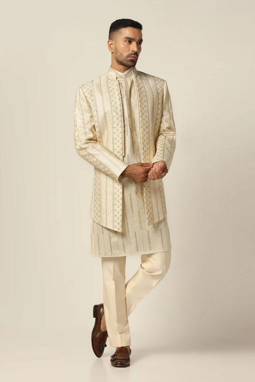 Beige Indowestern