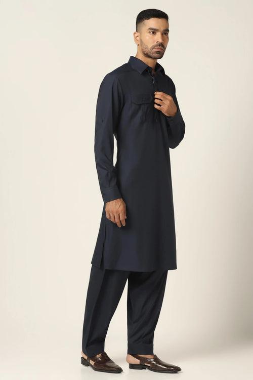 Navy Pathani