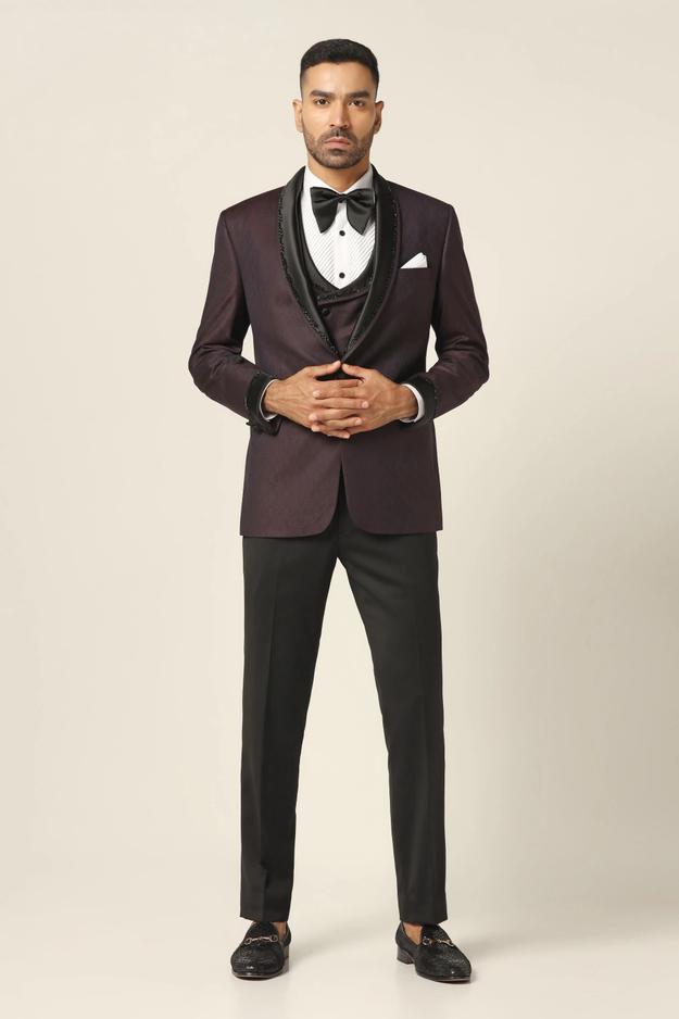 Wine embroidered  Tuxedo