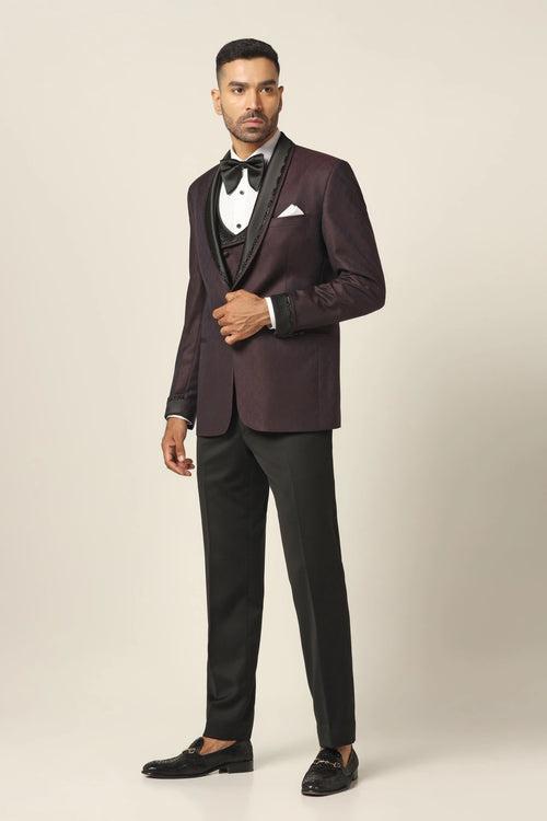 Wine embroidered  Tuxedo