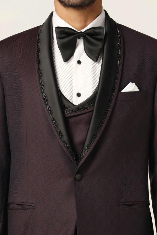 Wine embroidered  Tuxedo