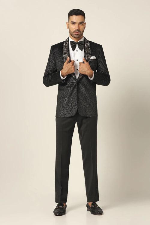 Black Embroidered Tuxedo