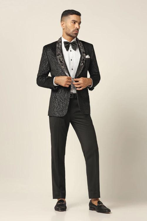 Black Embroidered Tuxedo