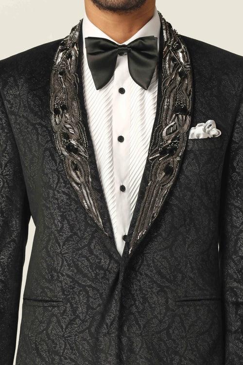 Black Embroidered Tuxedo