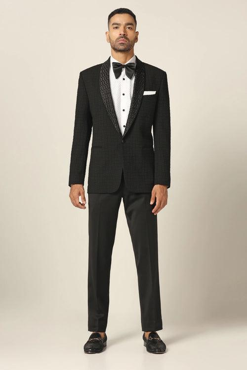 Textured Navy Tuxedo