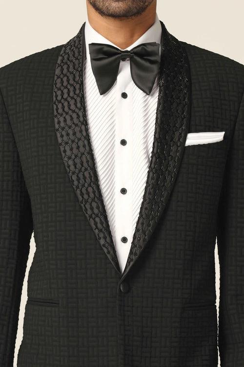 Textured Navy Tuxedo