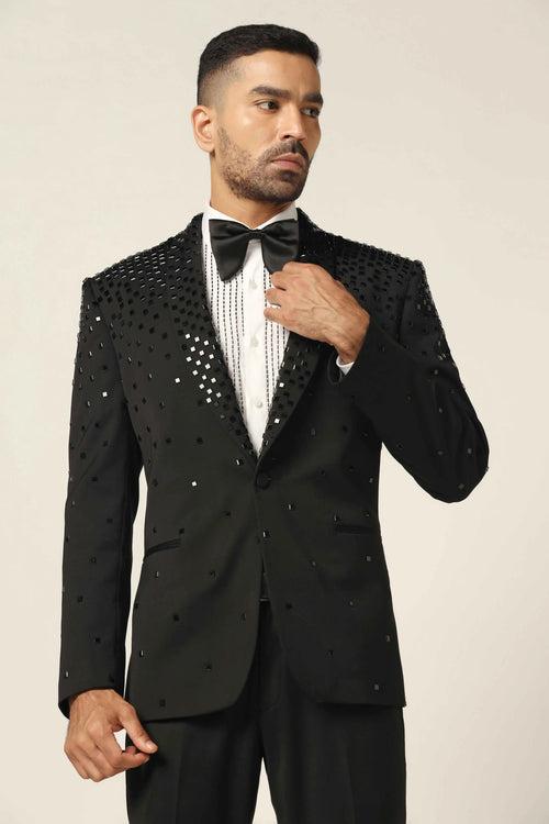 Black mirror embroidery Tuxedo