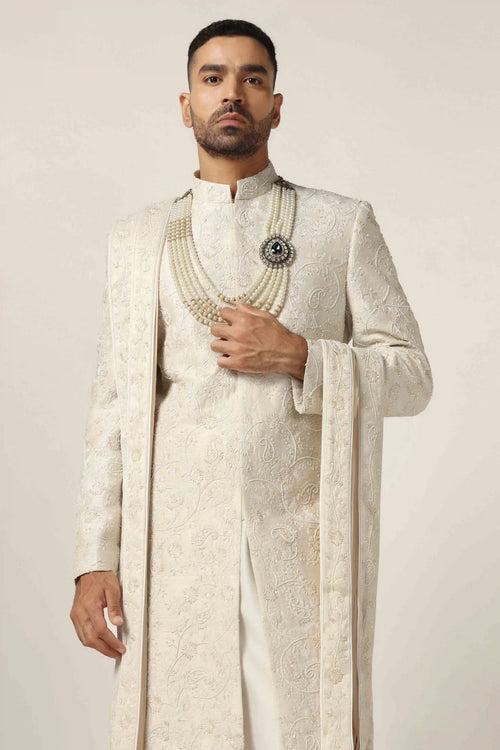 Off-white Sherwani