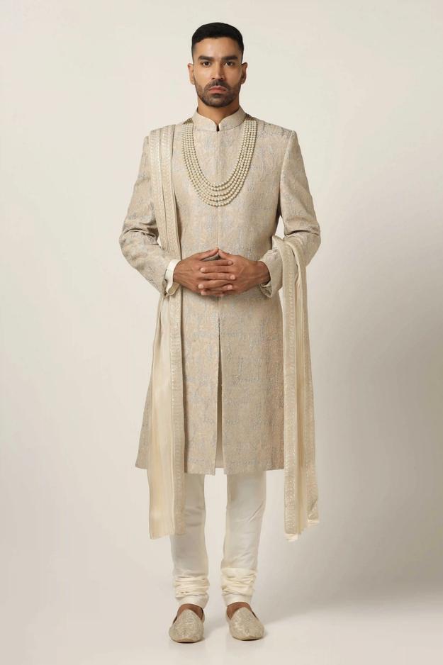 Beige Sherwani