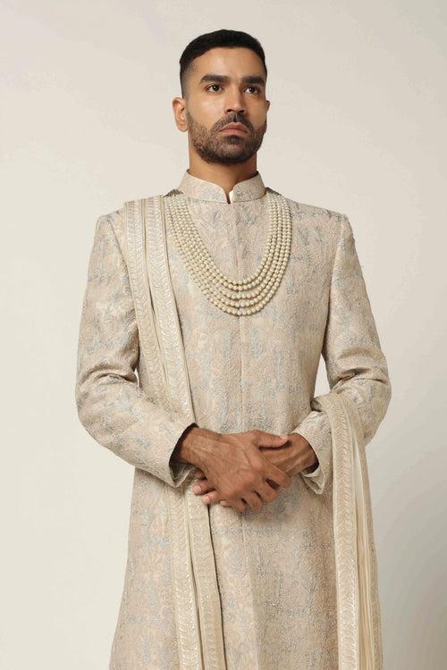 Beige Sherwani