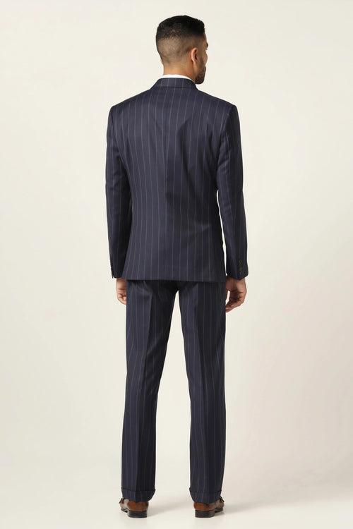 Navy Blue Pinstripe 3-piece suit