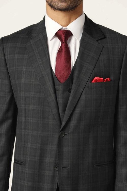 Black Checked Suit