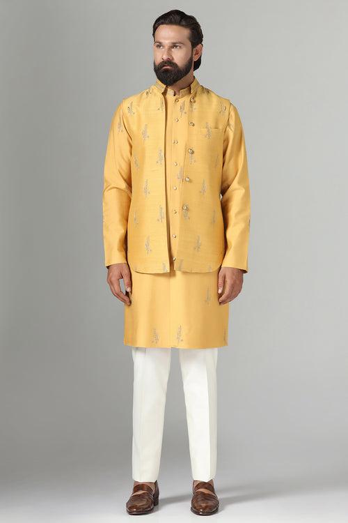 Mustard Embroidered jacket