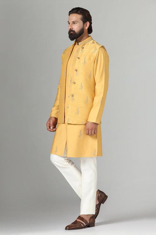 Mustard Embroidered jacket