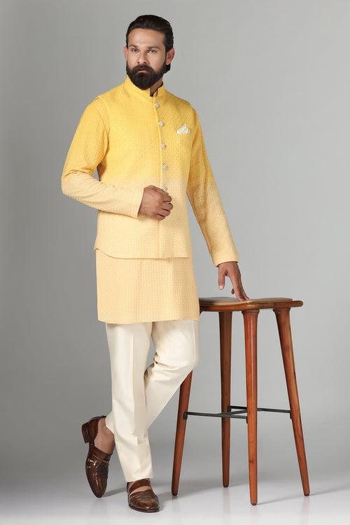Ombre Textured Nehru Jacket