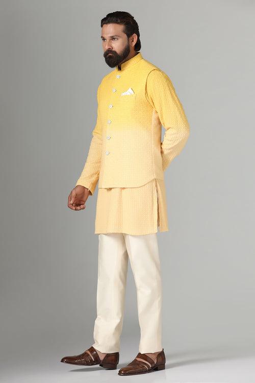 Ombre Textured Nehru Jacket