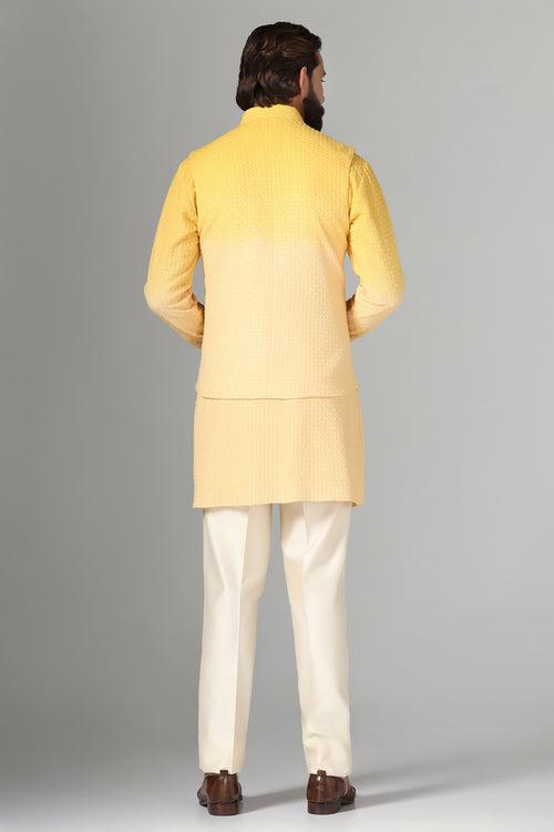 Ombre Textured Nehru Jacket