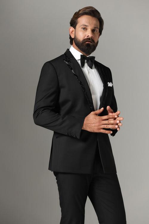 Jet Black Tuxedo Suit