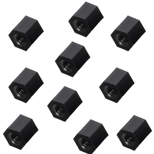 M3*5MM Black Nylon Double Pass Hexagonal Column Isolation Column (Pack of 10)