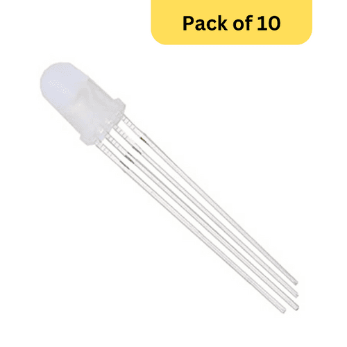 5mm RGB LED Common Cathode Diffuse (Pack of 10)