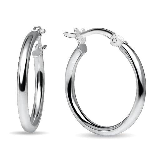 925 Sterling Silver Classic Twisted Click-Top Hoop Earrings for Women and Teen