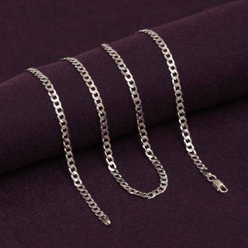 925 Sterling Silver Italian Diamond-Cut Cuban Link Curb Chain Necklace for Teen Women and Men 5 MM