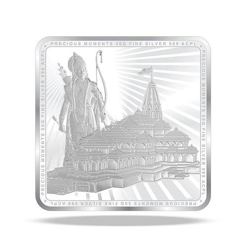 BIS Hallmarked Ayodhya Ram Temple 999 Pure Silver Coin