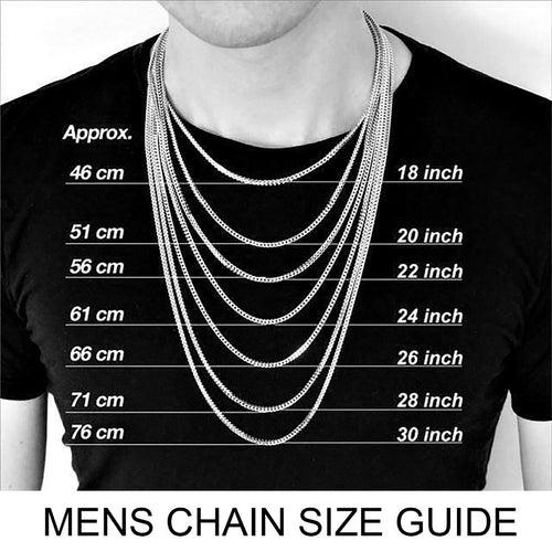 925 Sterling Silver Italian Diamond Cut Curb Chain Necklace for Men 6.5 MM