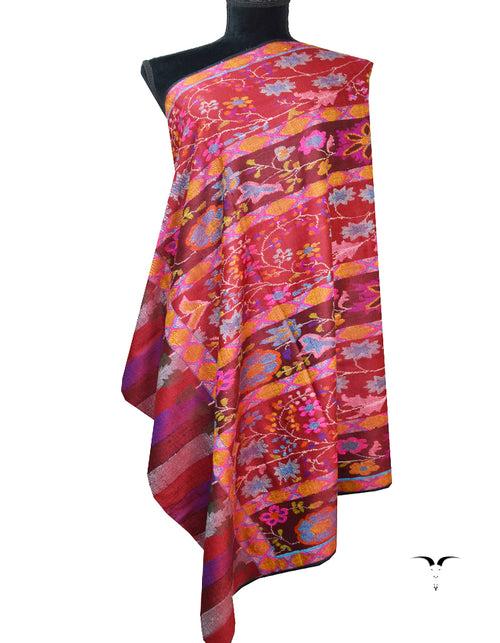 maroon kanni jamma pashmina shawl 8316