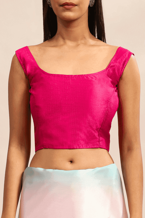 Readymade Plain Blouse- Pink