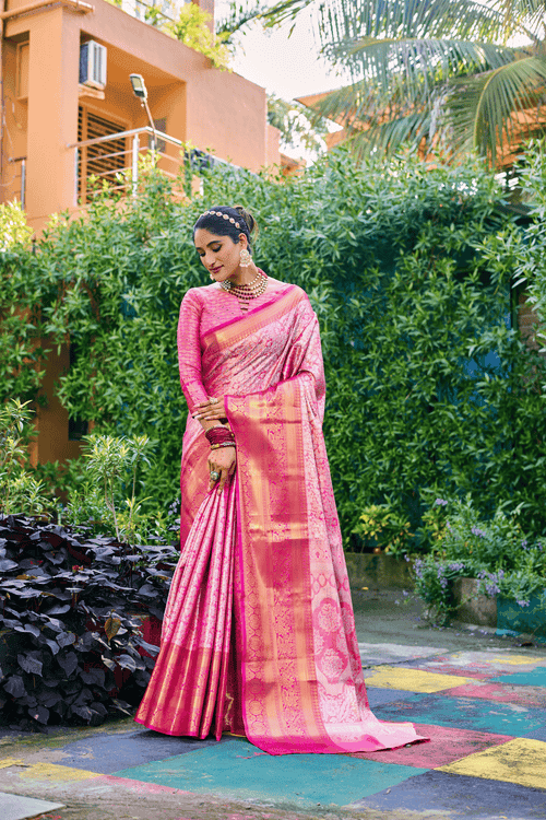 Ready to Wear Embossed Tissue Banarasi Saree