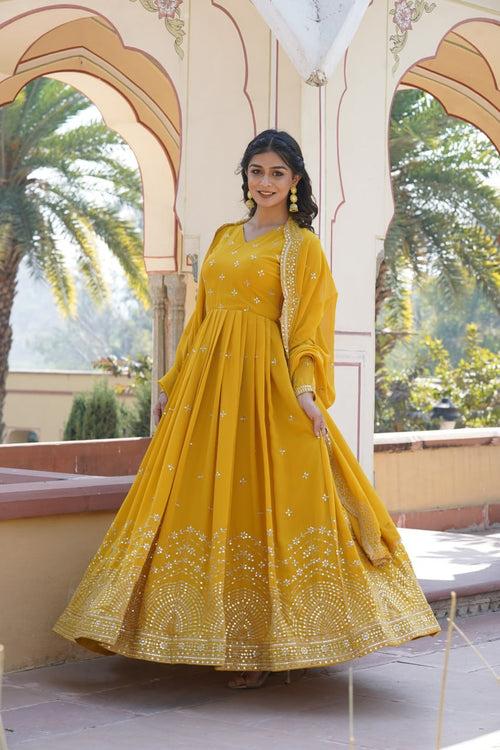 Majestic Zari Sequin Anarkali Suit